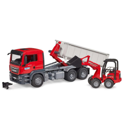 Игровой набор Грузовик-самосвал MAN с погрузчиком Bruder 03-767 01